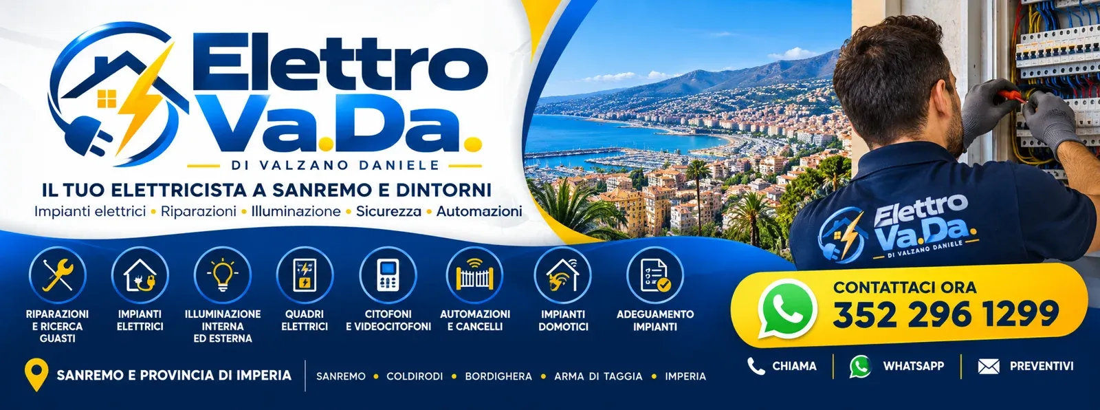 Grafica Elettro Va.Da.: servizi elettrici a Sanremo e dintorni